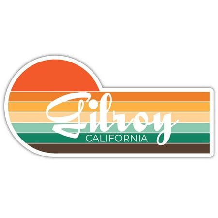 

Gilroy California 3027 x 2.25 Inch Fridge Magnet Retro Vintage Sunset City 70s Aesthetic Design