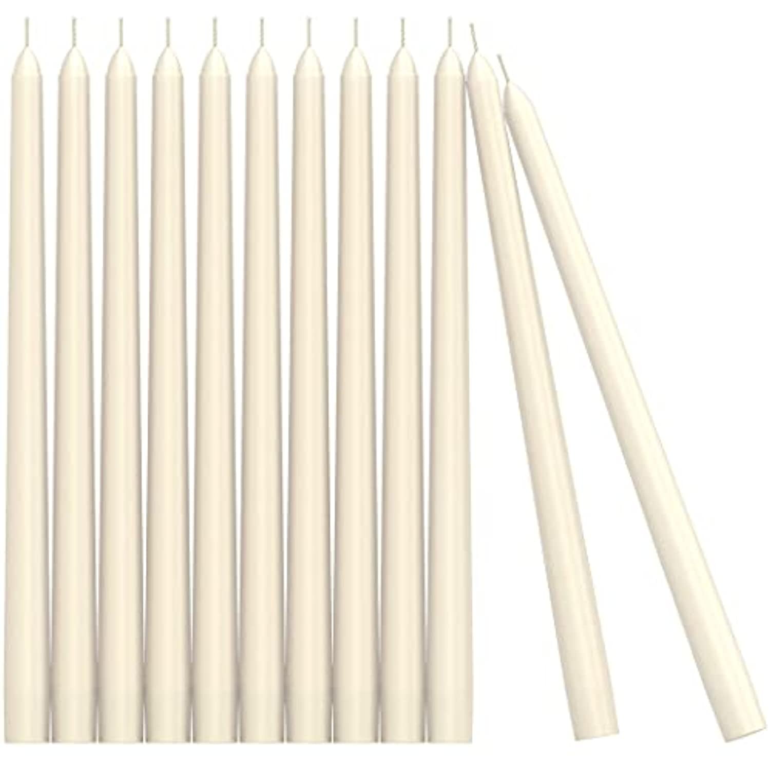 CANDWAX 10 inch Taper Candle Sticks Long Burning Set of 12 - Dripless  Dinner Candles for Table Look Like Matte Metallic Candles and are Ideal for  Any Occasion - Ivory Glitter Taper Candles - Walmart.com