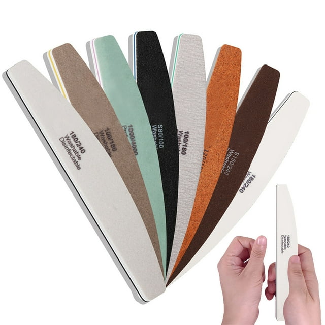 Pulidores y limas de uñas, tableros de esmeril para lima de uñas, kit de herramientas de manicura de uñas de doble cara reutilizables