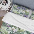 thumbnail image 4 of Designart "Serenade Of Green And Purple Bamboo In The Tropics I" Tropical Bedding Covert Set - Tropical Bed Set With 2 Shams, 4 of 5