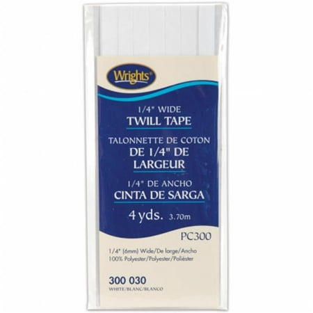 UPC: 0070659137006 | Wrights 1/4 x4 Yd Twill Tape-White