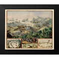 thumbnail image 2 of De Hooghe 14x12 Black Modern Framed Museum Art Print Titled - Battle Caribbean Tobago - DeHooghe 1677, 2 of 5