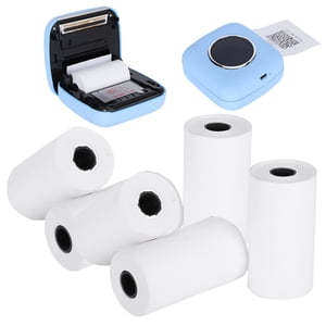 LAFGUR Papier d'impression thermique, fiable pour utiliser le papier d'imprimante thermique, 6 Rouleaux 57x30mm Bureau d'impression clair École pour la maison Petite imprimante