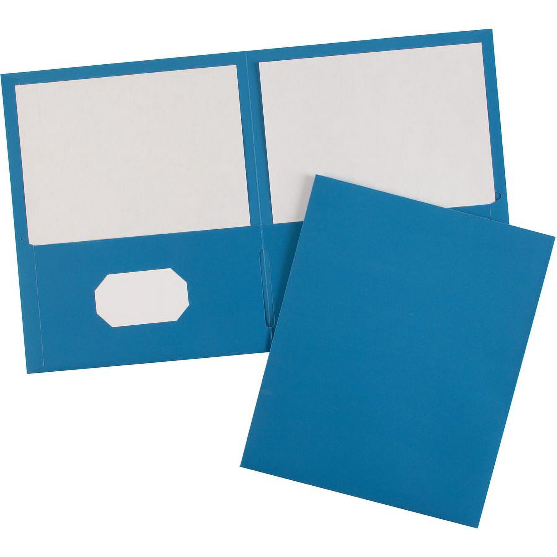 Avery® Letter Pocket Folder - 8 1/2" X 11" - 40 Sheet Capacity - 2 Internal Pocket(s) - Light Blue - 125 / Carton