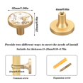 thumbnail image 3 of Golden Flowers Peony Cabinet Knobs Kitchen Drawers Knobs Door Round Pulls Knob Handles Dresser Cupboard Wardrobe Decorative Set of 4, 3 of 9