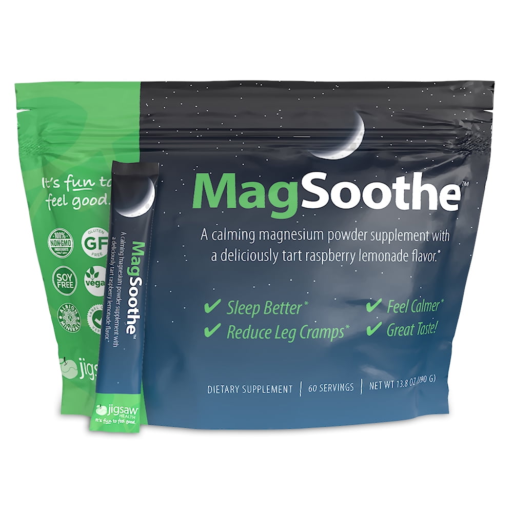 Jigsaw Health MagSoothe Tart Raspberry Lemonade Magnesium Powder 60