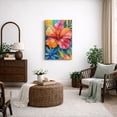 thumbnail image 5 of Canvas Wall Art Vibrant Hibiscus Floral Print for Living Room Decoration - 32x48, 5 of 8