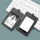 thumbnail image 5 of Porta Credenciales, Porta Credencial Vertical De Cuero De Pu Con Ventana De Identificación Transparente Y Cordón Desmontable Para El Cuello, Paquete De 2 Negros, 5 of 5