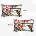 thumbnail image 4 of Balery Bird And Floral Pillow Covers,Bed Pilowcases,Reversible Plush Throw Pillow Covers End Pillow Encasement,Pillow Case - 16"X24", 4 of 9