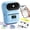 Blue-1 Printer + 1 Roll Label, variant on M110 Label Maker Machine- With 3 For Business Labeling Barcode Office Cable Retail Fonts Choose Icons Templates Pink