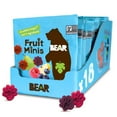 thumbnail image 5 of BEAR Real Fruit Snack BCF26 Minis, Raspberry/Blueberry, No added Sugar, All Natural, Bite Sized Snacks for Kids, Non GMO, Gluten Free, Vegan, 0.7 Oz (Pack of 18), 5 of 9
