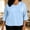 Light Blue, variant on Plus Size Tunic for Women Scrub V Neck Three Quarter Pocket Soft Woven Loose Ladies Care Work Tops Spring Summer Clothing