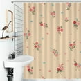 thumbnail image 4 of Delicate Pastel Floral Fabric Pattern Cloth Fabric Bathroom Decor Set with Hooks, 4 of 5