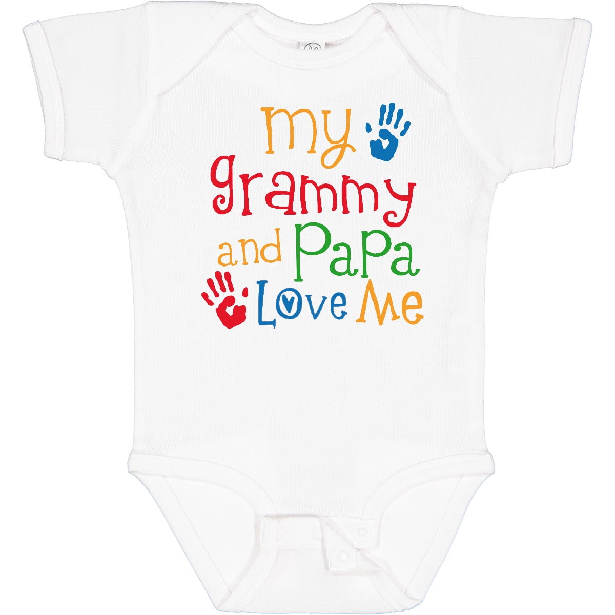 Inktastic Grammy and Papa Love Me Boys or Girls Baby Bodysuit