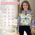 thumbnail image 7 of Xixirimido Boho Mandala Dragonfly Pattern Half Zip Sweatshirt for Girls Long Sleeve Pullover Crop Tops with Pocket Kids Hoodie Fall Winter Clothes Size 11-12, 7 of 7