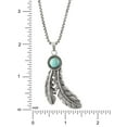 thumbnail image 3 of Jessica Simpson Faux Turquoise Stone Feather Necklace, Silver Tone, 28" +3", 3 of 4