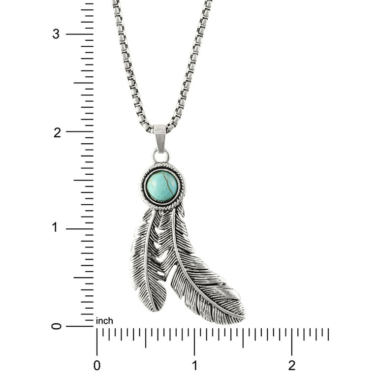 Jessica Simpson Faux Turquoise Stone Feather Necklace Jessica Simpson Faux Turquoise Stone Feather Necklace
