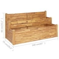 thumbnail image 4 of vidaXL 2-Tier Garden Planter 160x75x84 cm Solid Acacia Wood, 4 of 5