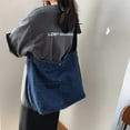 thumbnail image 3 of CoCopeaunts Denim Shoulder Purse for Women Hobo Large Tote Handbag Casual Retro Jean Shoulder Purse for Work Daily Use, 3 of 7