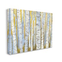 Stupell Industries Birch Tree Forest Golden Grass Striped Bark Canvas Wall Art by Kathrine Lovell