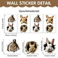 thumbnail image 2 of 12*10Cm Easter Bunny 3D Wall Decal, Corner Line Sticker, Removable Decorative Wall Art For Room Decoration, Self-Adhesive Wall Stickers For S & Teens, Home Office Party, 2 of 6