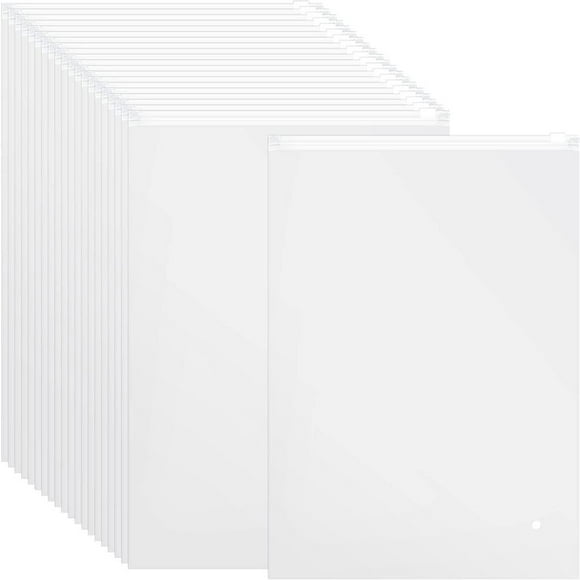 LEEYNEER Lot de 100 Sacs Zippés Givrés pour Vêtements 10x14 Pouces Emballage en Plastique Sacs Transparents pour Vêtements