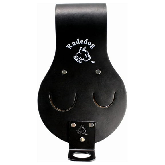 Spud Wrench & Sleever Bar Holder - Premium Black Leather - Rudedog USA #4006