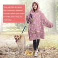 thumbnail image 4 of Wearable Oversized Blanket,Pink Unicorn Heart Crescent Pattern Wearable Blanket Hoodie for Adults,Cozy Hooded Blankets with Super Pockets,Super Warm Fuzzy Pullover for Women & Men, 4 of 6