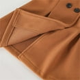 thumbnail image 4 of Generic Girls Dress Coat Kids Winter Warm Jacket Long Sleeve Button Trench Coat Pocket Long Peacoat Outerwear 2-7 Years for Holiday Winter Party Christmas（5-6 Years Beige）, 4 of 6