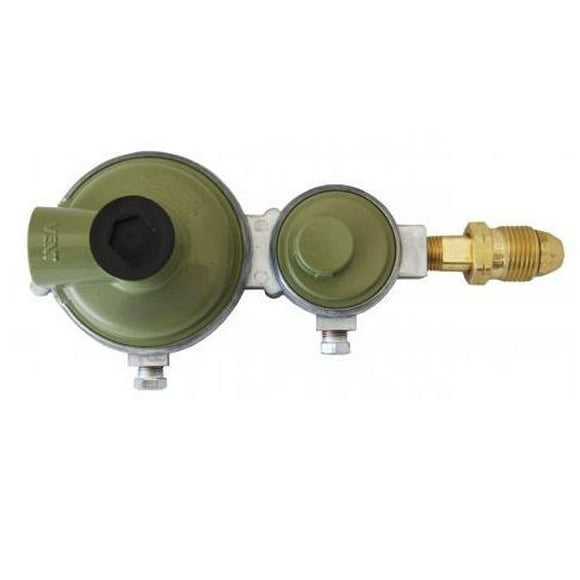 Marshall Excelsior Propane Regulator MEGR-295H Two Stage; 225000 BTU; Without Hose; Zinc Powder Coated; Zinc Die Casted; Internal Relief Spring Loaded Diaphragm Type; High Capacity; Horizontal Mount