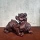 thumbnail image 3 of A pair of large solid wood carved Pixiu figurines, perfect for office, living room, or shop opening decorations., 3 of 3