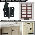 thumbnail image 3 of Sliding Door Lock Padlock Hasp Door Lock Latch Buckle Lock Anti-Theft Hook, Stainless Steel Matte Black Finish,, 3 of 5