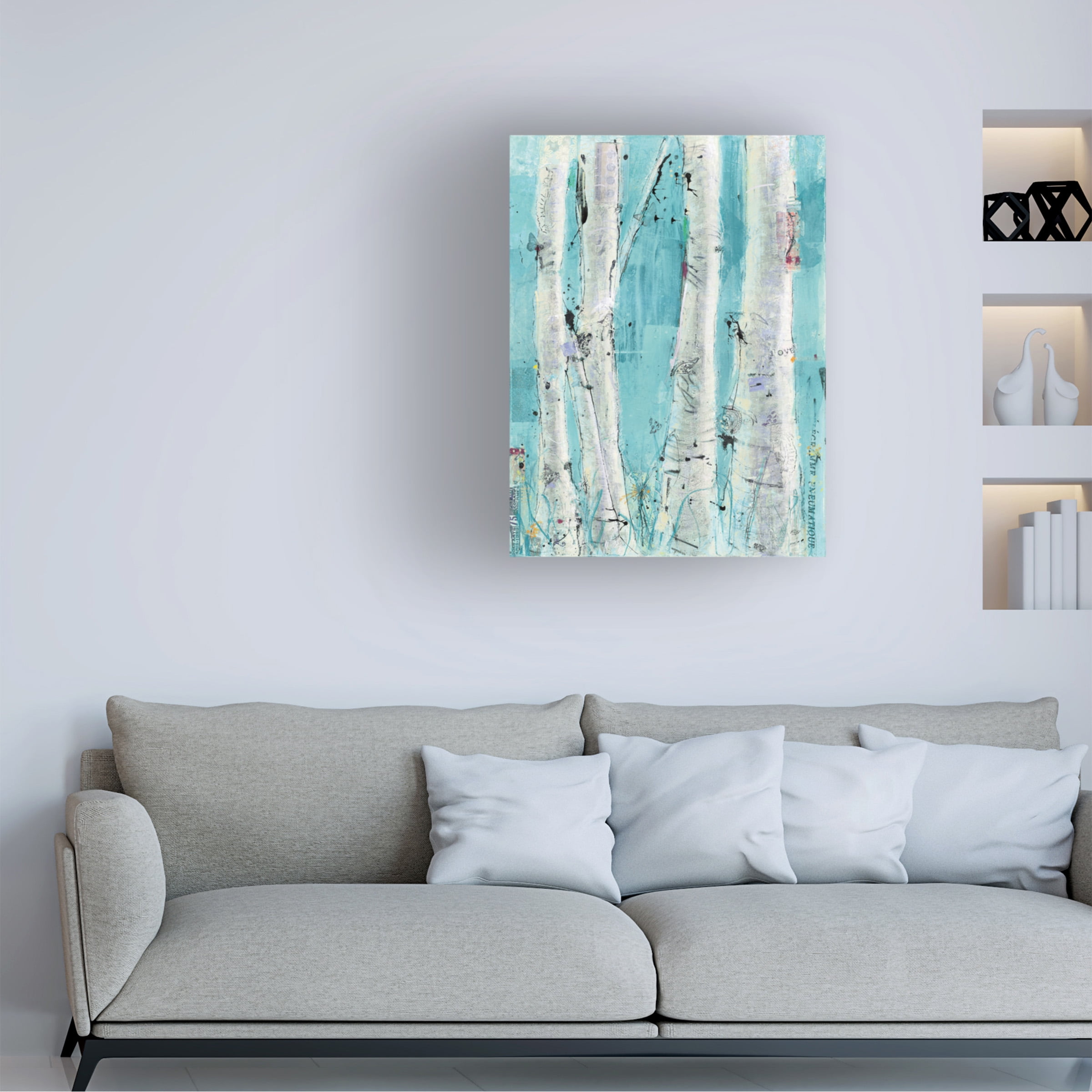 Trademark Fine Art 'Love Aqua' Canvas Art by Kellie Day