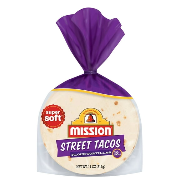 (1 PACK),Mission Super Soft Street Tacos Flour Tortillas, 11 oz