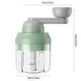 thumbnail image 3 of Manual Food Processor Chopper | Portable Vegetable Meat Grinder | Garlic Ginger Pepper Crusher | Handheld ABS Plastic | 250ml Capacity | White Green | Restaurant Kitchen Tools, 3 of 7