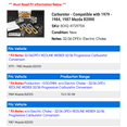 thumbnail image 2 of Carburetor - Compatible with 1979 - 1984, 1987 Mazda B2000 1980 1981 1982 1983, 2 of 2