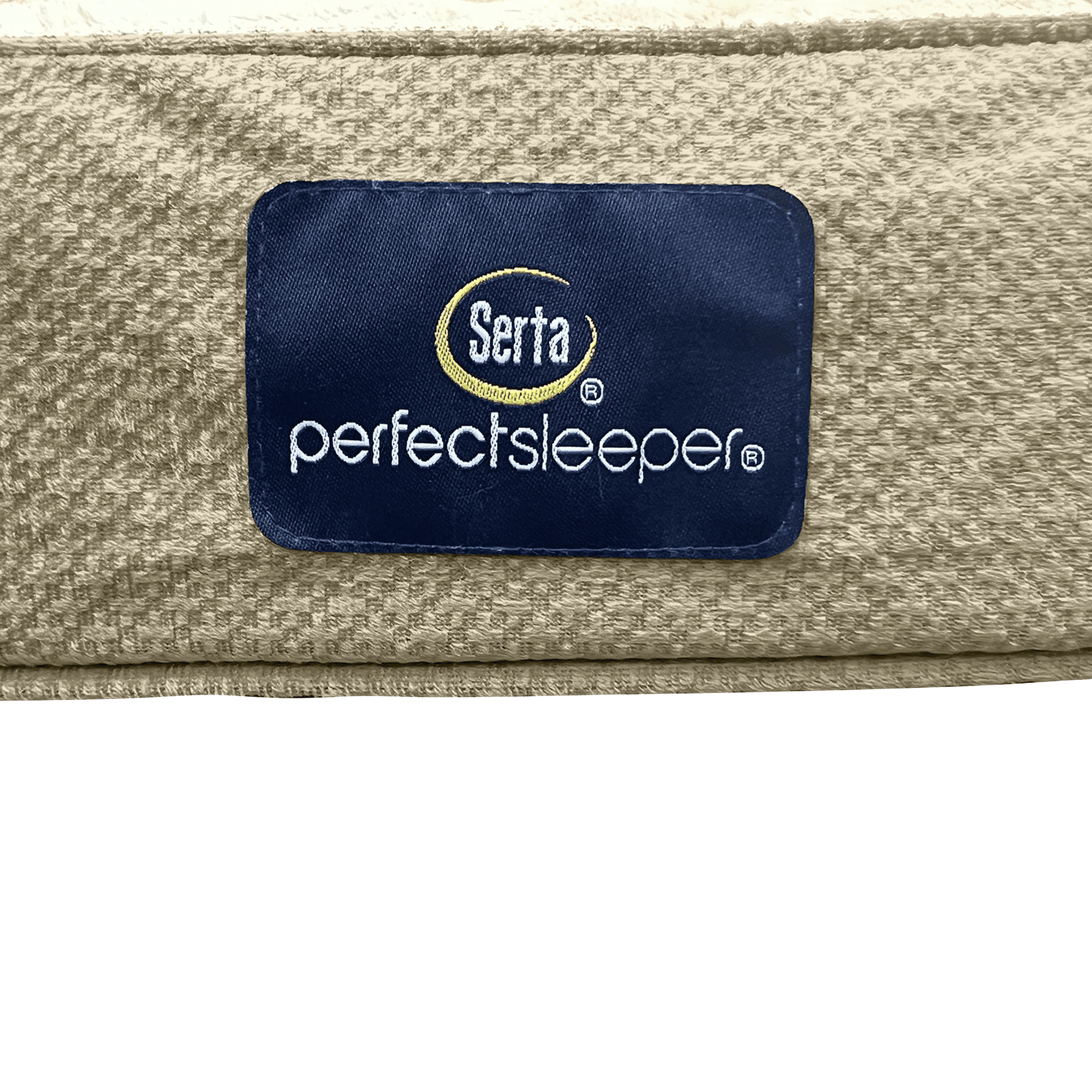 Serta Quilted Orthopedic Bolster Couch Cat & Dog Bed, Tan, Small