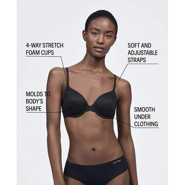 New Calvin Klein Women Strapless Lightly Lined Black Bra Size 32B