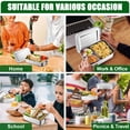 thumbnail image 4 of Vesteel Stainless Steel Bento Box, 47oz Lunch Box Metal Food Storage Container with Removable Dividers, Portable & Leak-Proof Meal Prep Container with 3 Compartment, 4 of 8
