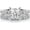 3.5, variant on 2.5 Carat (ctw) Bridal Set Princess Moissanite Engagement Rings for women Platinum Plated Silver Ring Moissanite Rings