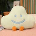 thumbnail image 1 of INS Soft Cute Smile Clouds Pillow Girly Room Decor Korean Style Fat Clouds Plush Toy Cushion Sleeping Pillow for Girl Child GiftGreen42x30cm Deng Xun unisex, 1 of 2