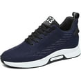 thumbnail image 5 of Men Elevator Sneakers Invisible Height Increasing 2.4 Inches Taller Elevator Sports Women Mesh Breathable Outdoor Casual Lace up Fashion Shoes, 5 of 11