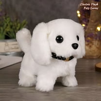 BESTSKY The Electric Plush Dog Doll Can Bark Walk and Wag Its Tail,A Realistic Dog Plush Toy Gift