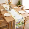 thumbnail image 3 of Table Runner 48 Inches Long for Kitchen Dining, Spring Truck Flowers Dresser Scarf Farmhouse, Dining Table Decorations for Wedding/Parties, Watercolor Floral Butterflies Yellow 13 x 48 In, 3 of 8