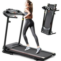 2.5HP Folding Maual incline Treadmill with MP3 Speaker Running Walking Jogging High Weight Capacity Exercise Machine 12 Automatic Programs for Home Office,Black
