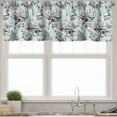 thumbnail image 3 of Ambesonne Shabby Flora Valance & Curtain, Pond Water Flowers, 55"x45", Pale Blue White Black, 3 of 6