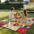 thumbnail image 6 of Outdoor Rug 5x8ft Retro Colorful Flowers Large Area Rug Wildflowers Splice Lattice Indoor Outdoor Carpet Outdoor Rugs Mats for Patio Camping,RV,Front Door, Outside Decor, 6 of 9