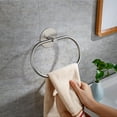 thumbnail image 4 of Adhesive Towel Ring, No Drill Stainless Steel Bathroom Towel Holder, Self Stick Wall Mounted Towel Rack for Kitchen Bathroom, Black Modern Towel Ring, 4 of 4