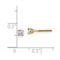 thumbnail image 2 of 14k Yellow Gold Round Diamond Stud Earrings, 2 of 2