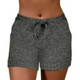 thumbnail image 2 of UAMVSH Yoga Shorts for Women Summer Beach Vacation Casual Athletic Shorts Mid Waist Workout Drawstring Sweat Shorts with Pockets, 2 of 7